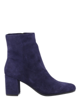 John Lewis Oaklee Stretch Suede Block Heel Ankle Boots Navy