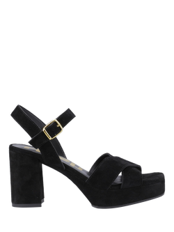 Hush Puppies Ophelia Suede Block Heel Sandals, Black