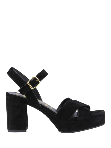 Hush Puppies Ophelia Suede Block Heel Sandals, Black