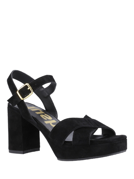 Hush Puppies Ophelia Suede Block Heel Sandals - view 2, Black
