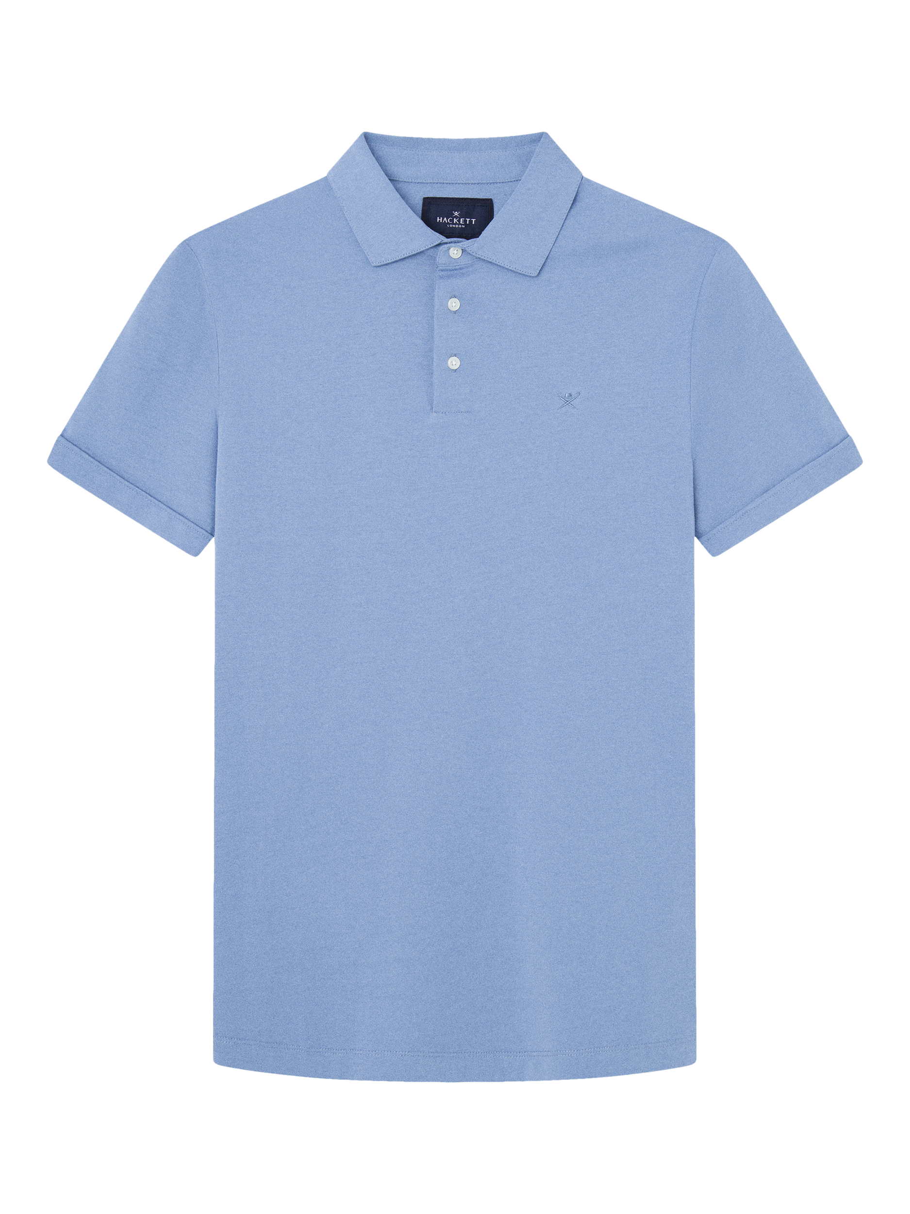 Product image 5 of 7, which shows Hackett London Pima Cotton Polo Shirt, Chambray Blue, XS