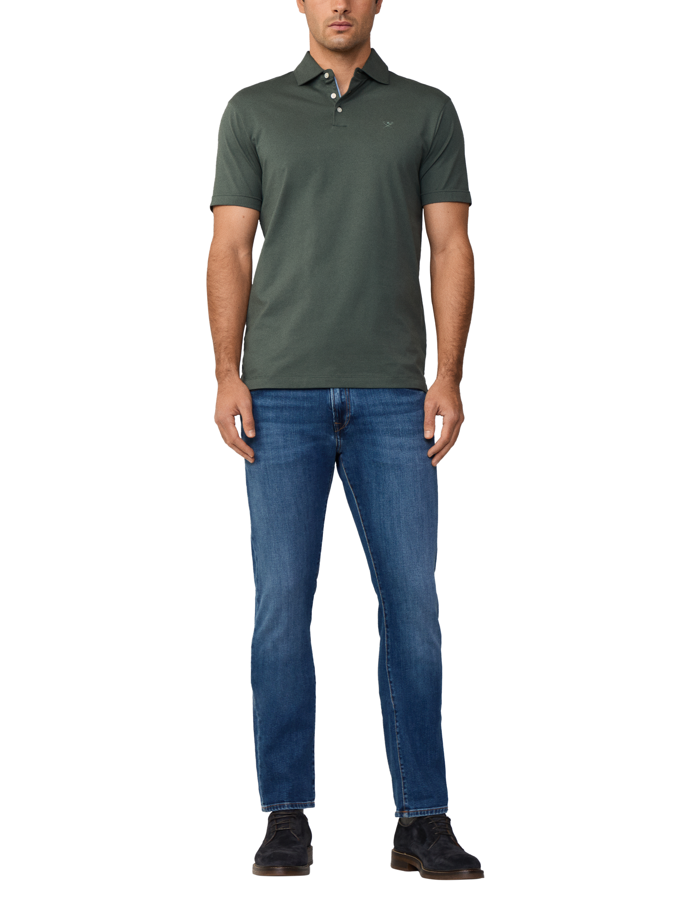 Hackett London Pima Cotton Polo Shirt, Regent Green, XXXL