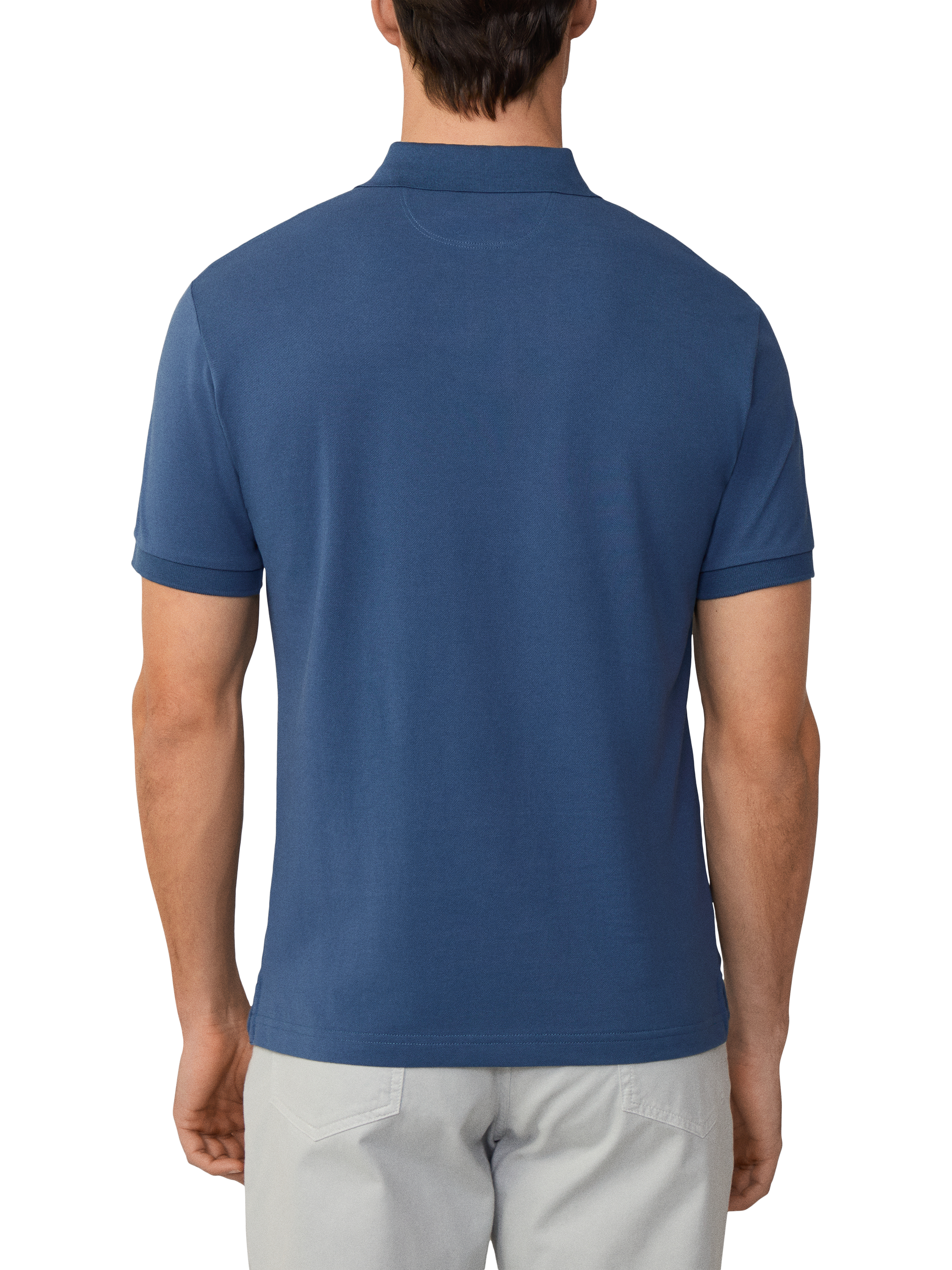 Product image 3 of 7, which shows Hackett London Cotton Pique Slim Fit Polo Shirt, Marine Blue, XS