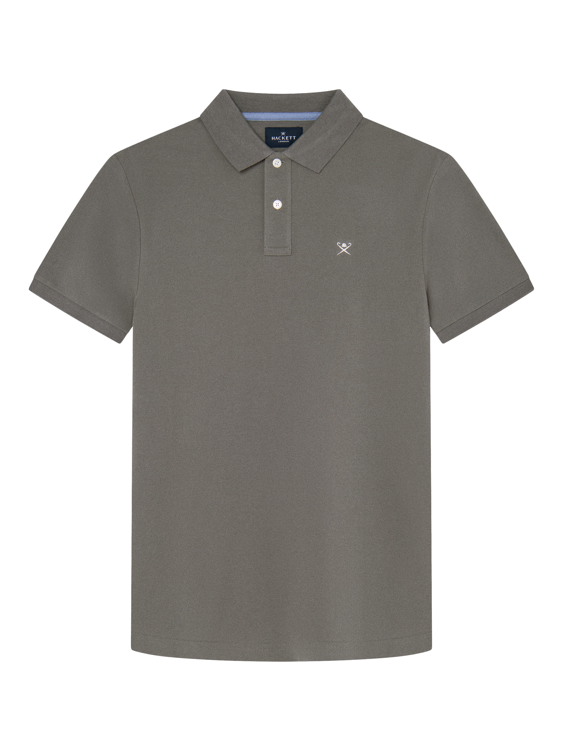 Product image 6 of 7, which shows Hackett London Cotton Pique Slim Fit Polo Shirt, Myrtle Green, XS