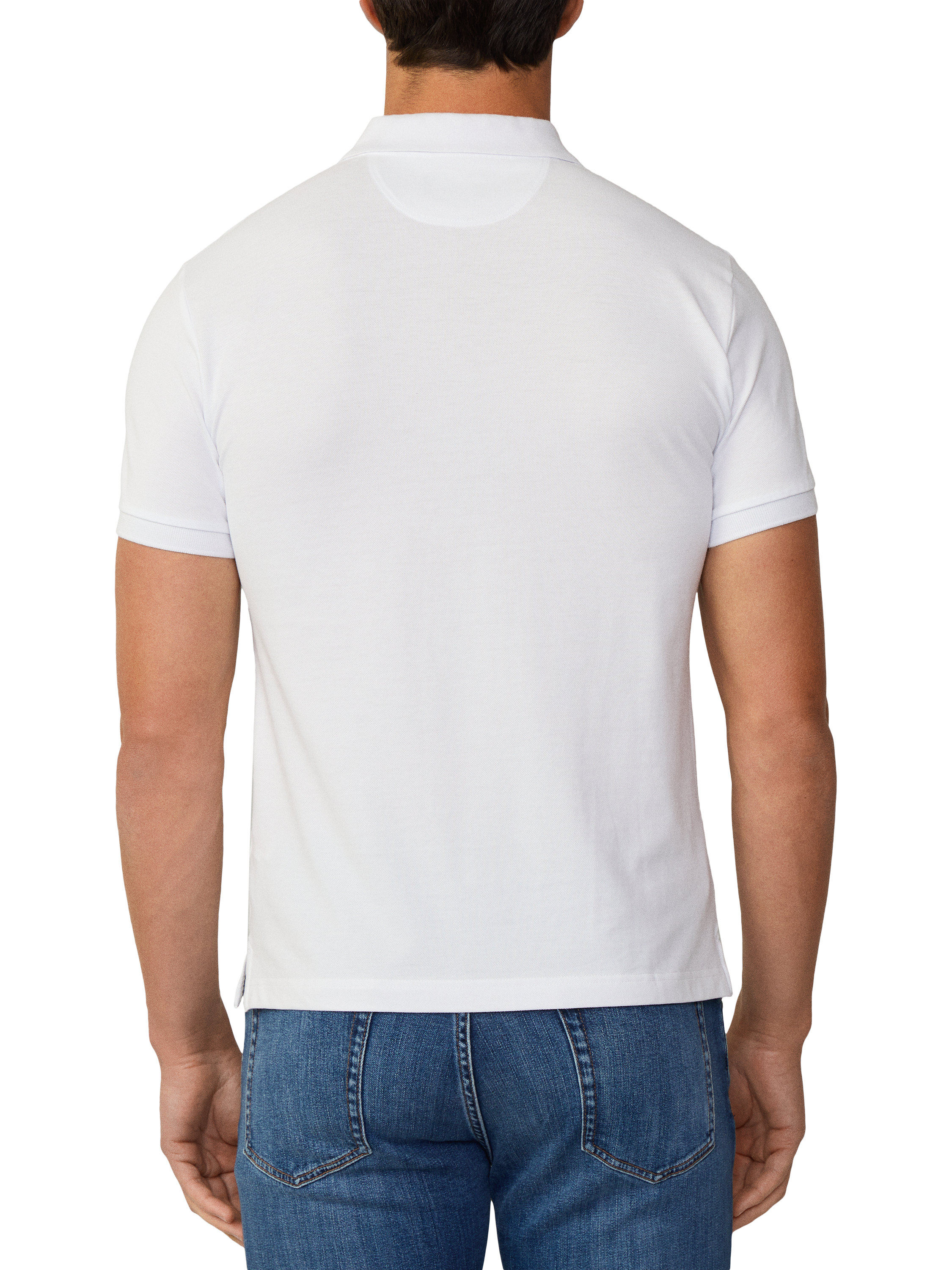Product image 3 of 7, which shows Hackett London Cotton Pique Slim Fit Polo Shirt, Optic White, XS