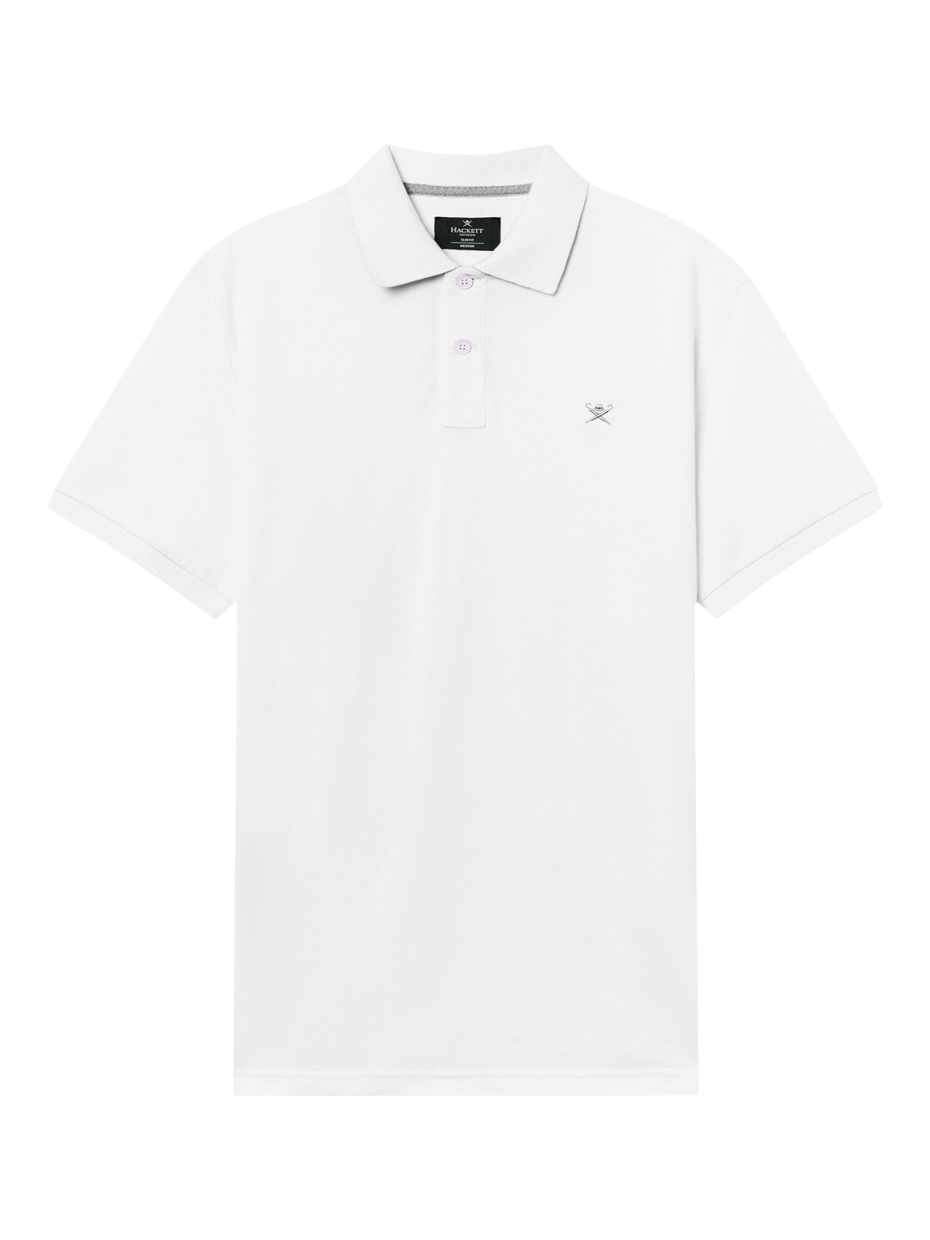Product image 6 of 7, which shows Hackett London Cotton Pique Slim Fit Polo Shirt, Optic White, XS