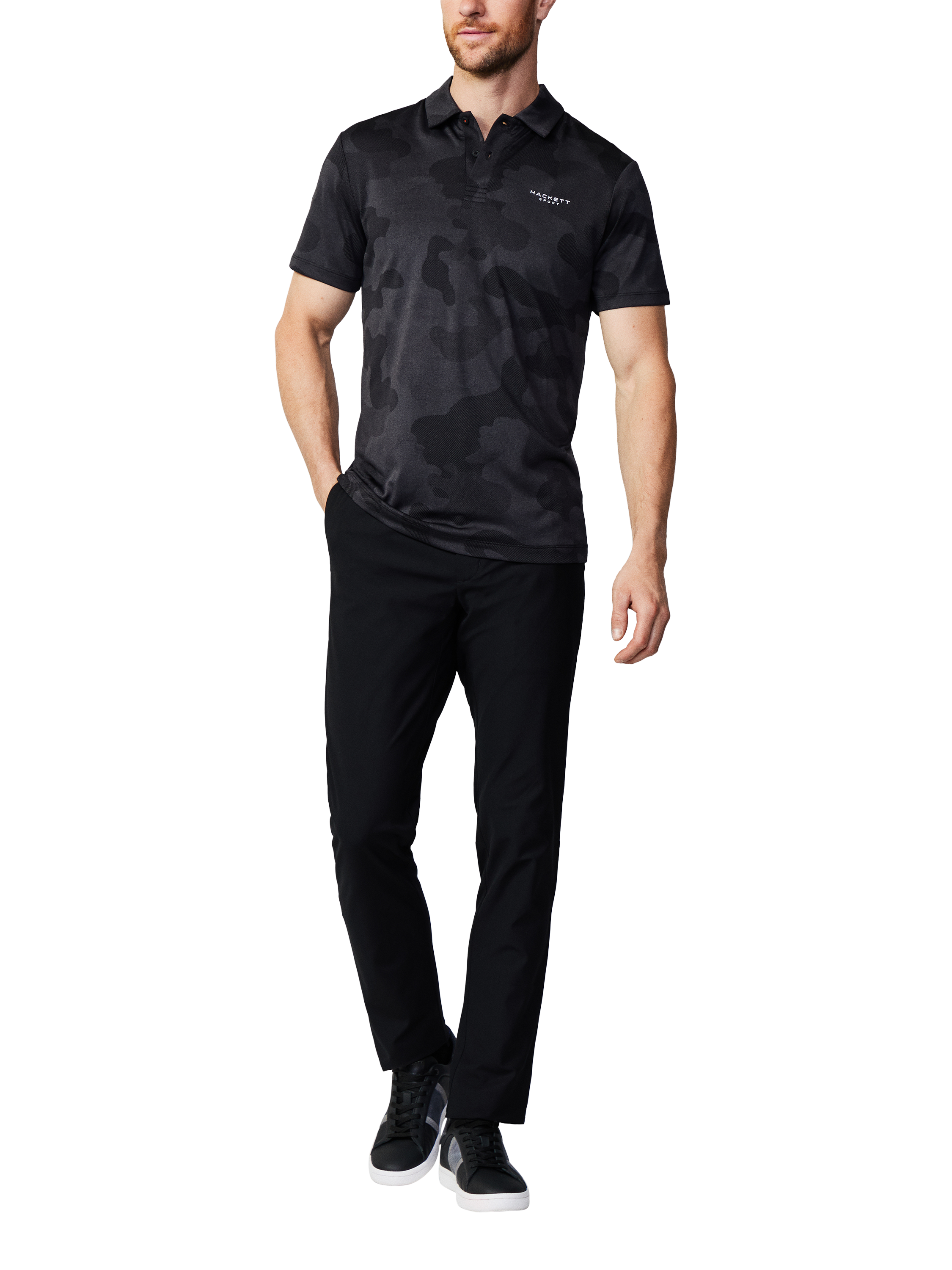 Black camo polo best sale