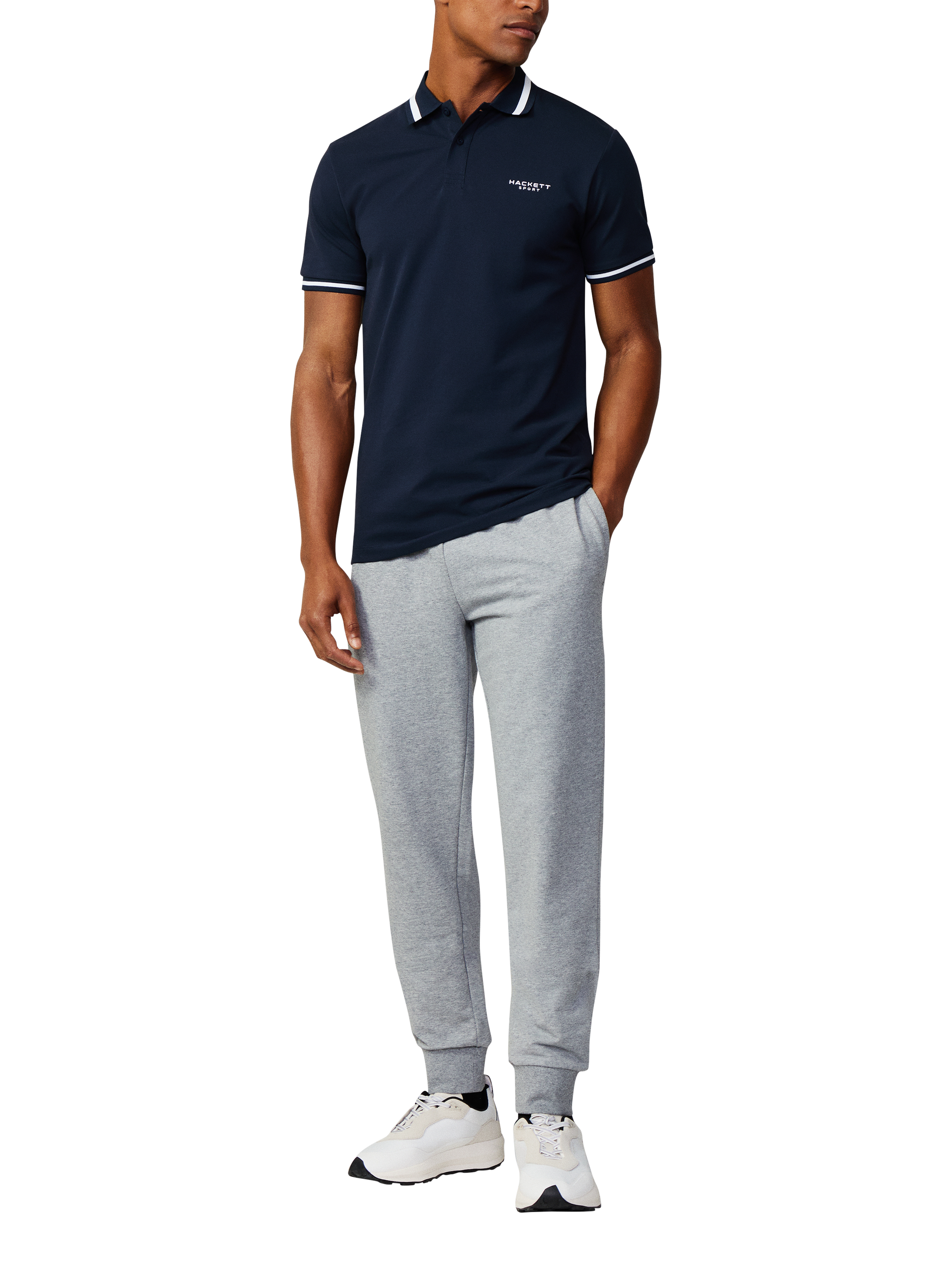 Hackett London Sport Cotton Pique Polo Shirt, Navy