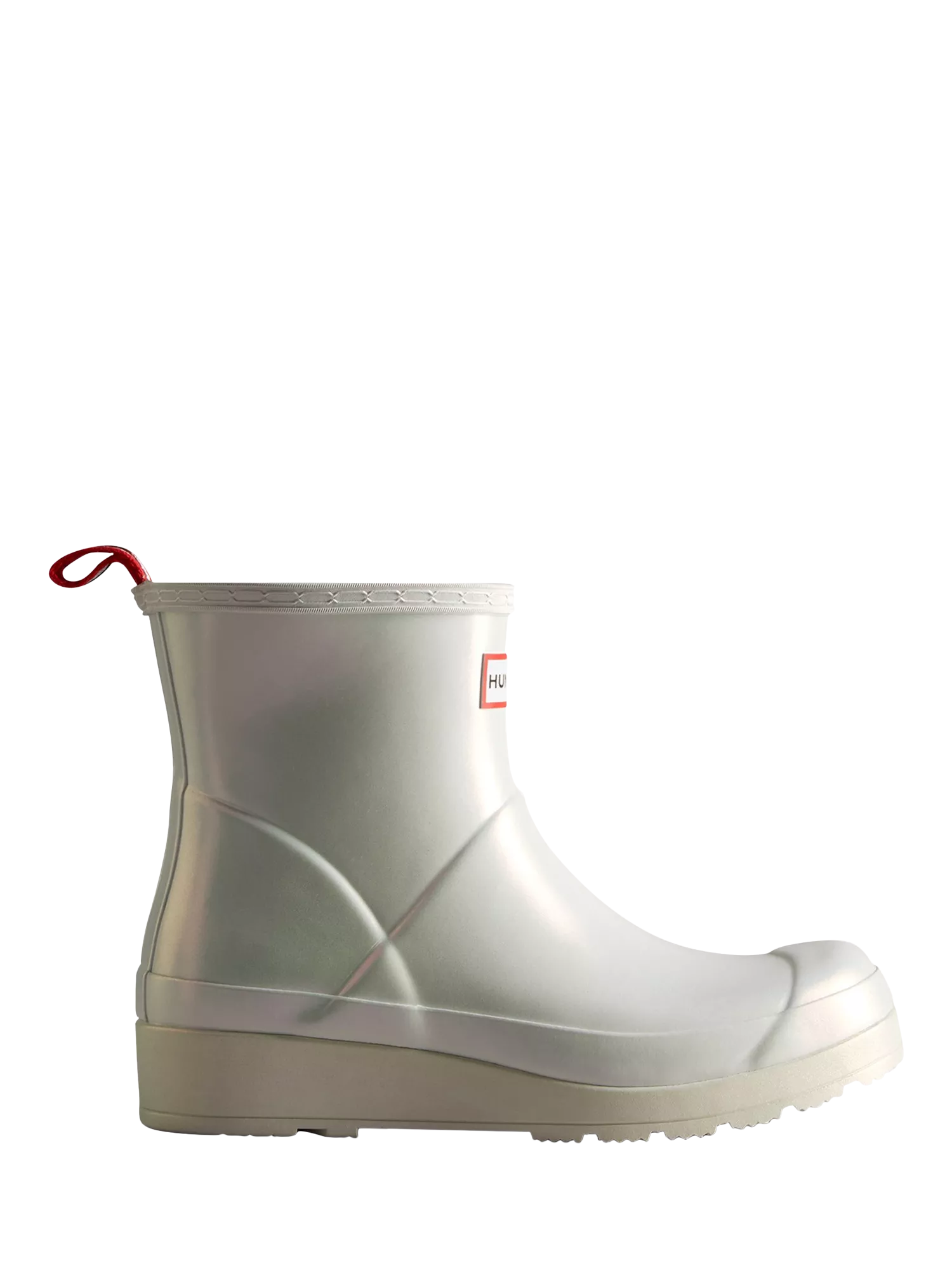 Silver rain boots online