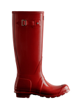 Hunter Original Tall Gloss Wellington Boots, Military Red