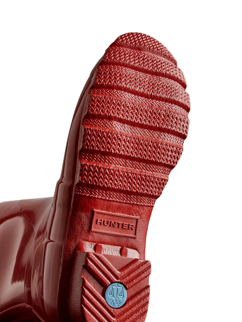 Product image 4 of 4, which shows Hunter Original Tall Gloss Wellington Boots, Military Red, 3
