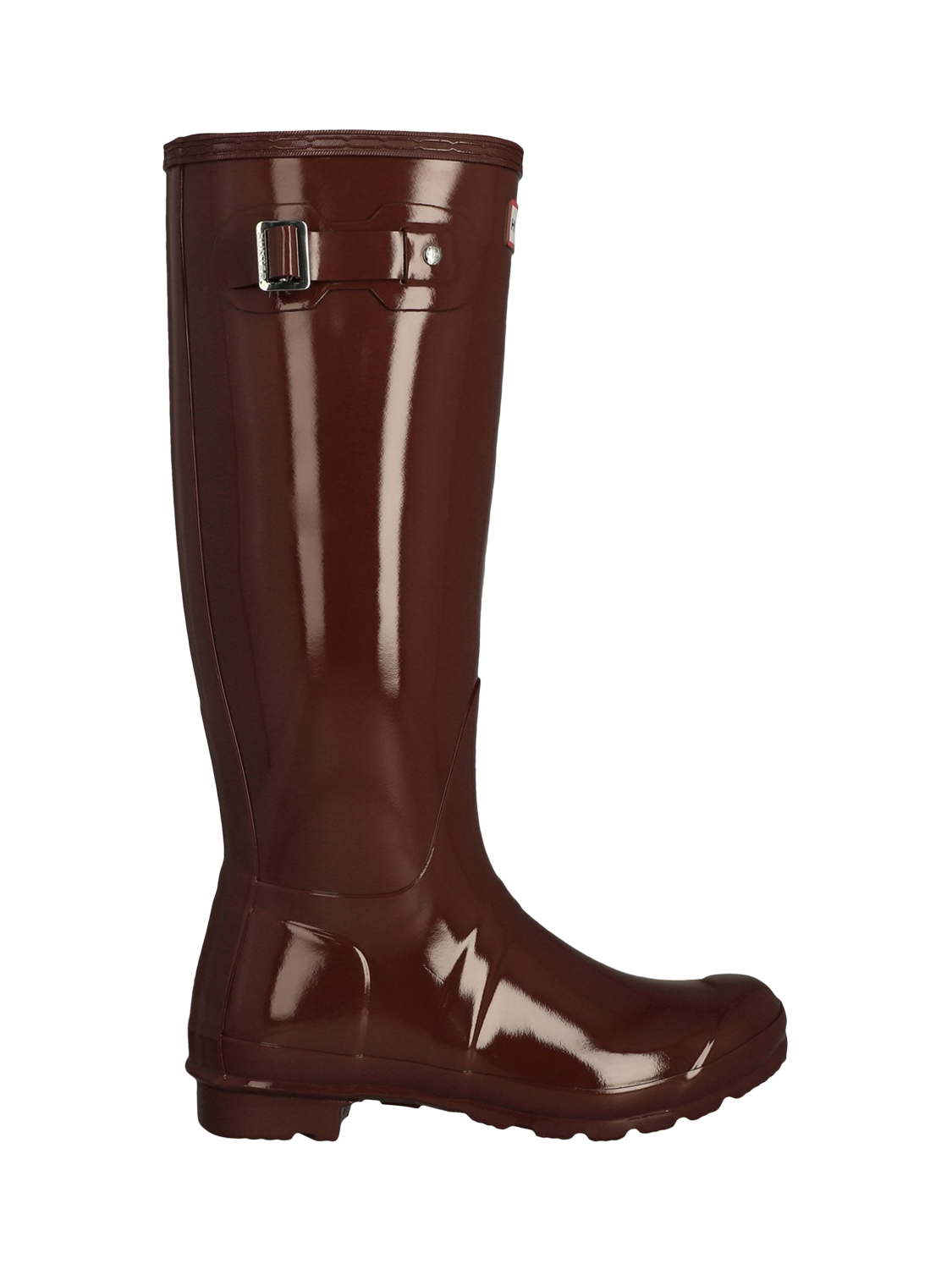 Product image 1 of 4, which shows Hunter Original Tall Gloss Wellington Boots, Muted Berry, 4
