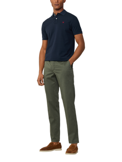 Hackett London Cotton Pique Slim Fit Polo Shirt, Navy