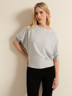 Phase Eight Cristine Fine Knit Batwing Jumper, Grey
