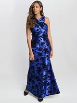 【海外限定】GinaBacconiドレス☆Chelsea Ruffle Maxi Dress, Na Chelsea Sleeveless Maxi Dress With Ruffle Front – Gina Bacconi