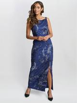 【海外限定】GinaBacconiドレス☆Chelsea Ruffle Maxi Dress, Na Joanna Metallic Sequin Knit Maxi Dress – Gina Bacconi