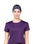 Ronhill Lightweight Abstract Print Headband, Dark Navy Twlight