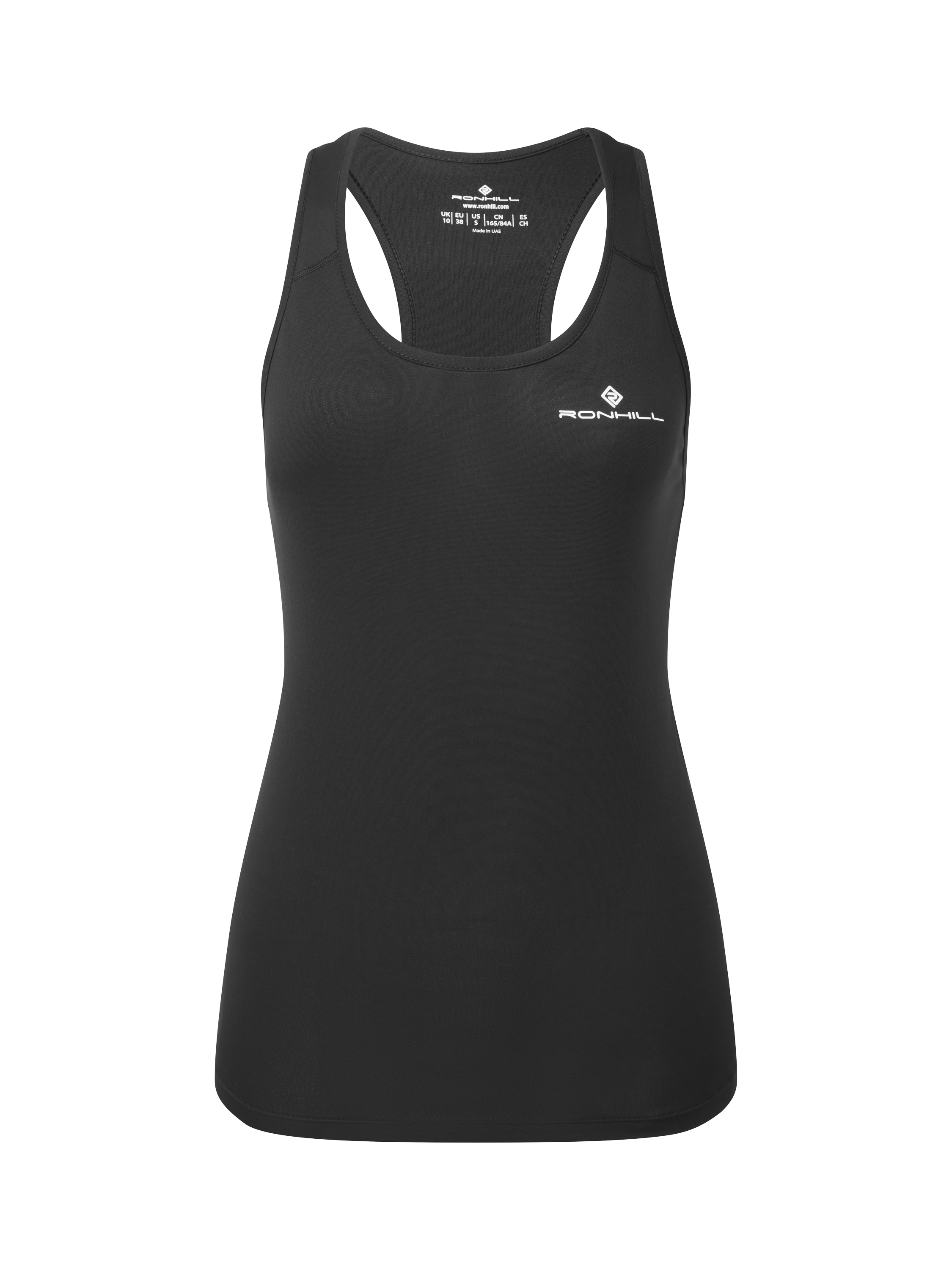 Product image 3 of 4, which shows Ronhill Women's Running Vest, Black/Bright White, 12
