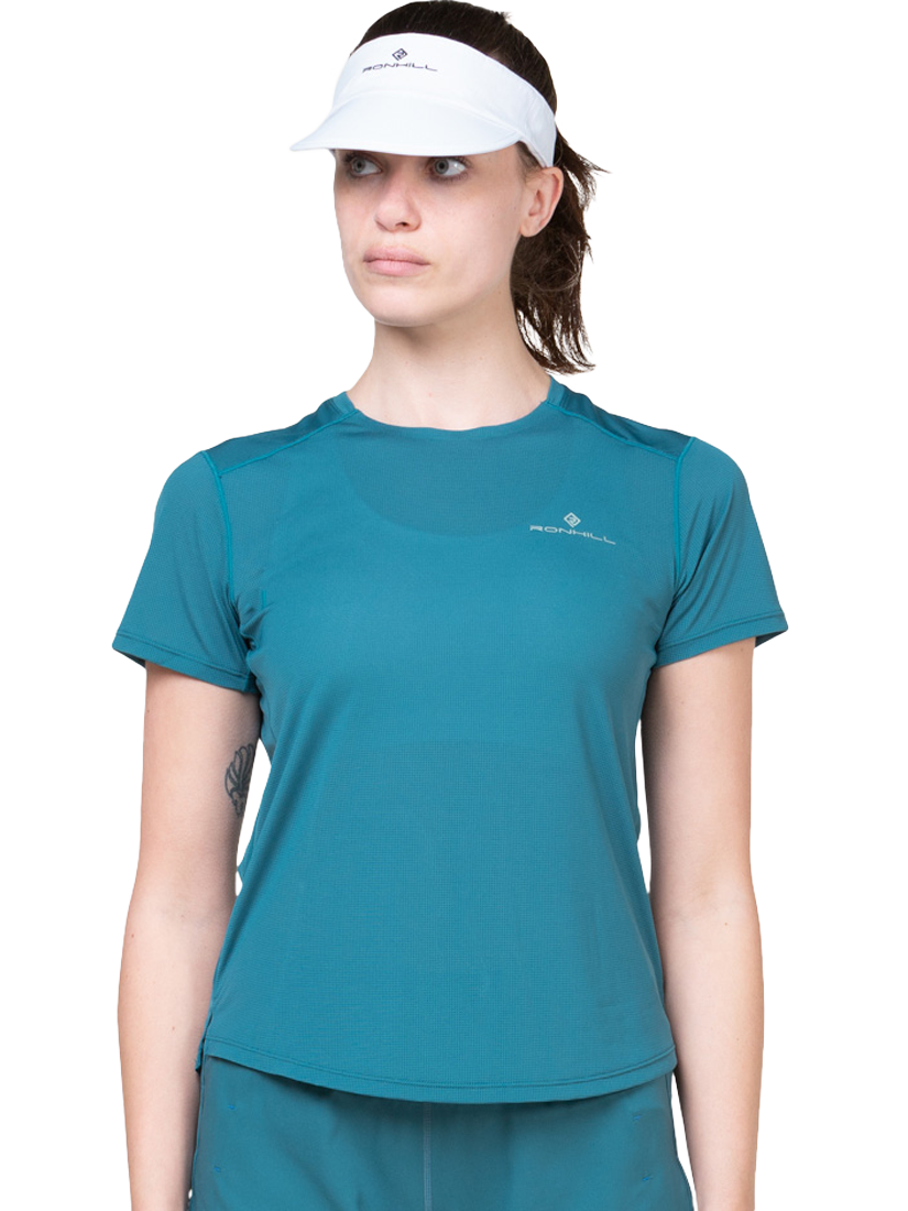 Product image 1 of 7, which shows Ronhill Women's Tech T-Shirt, Mallard/Meadow, 8