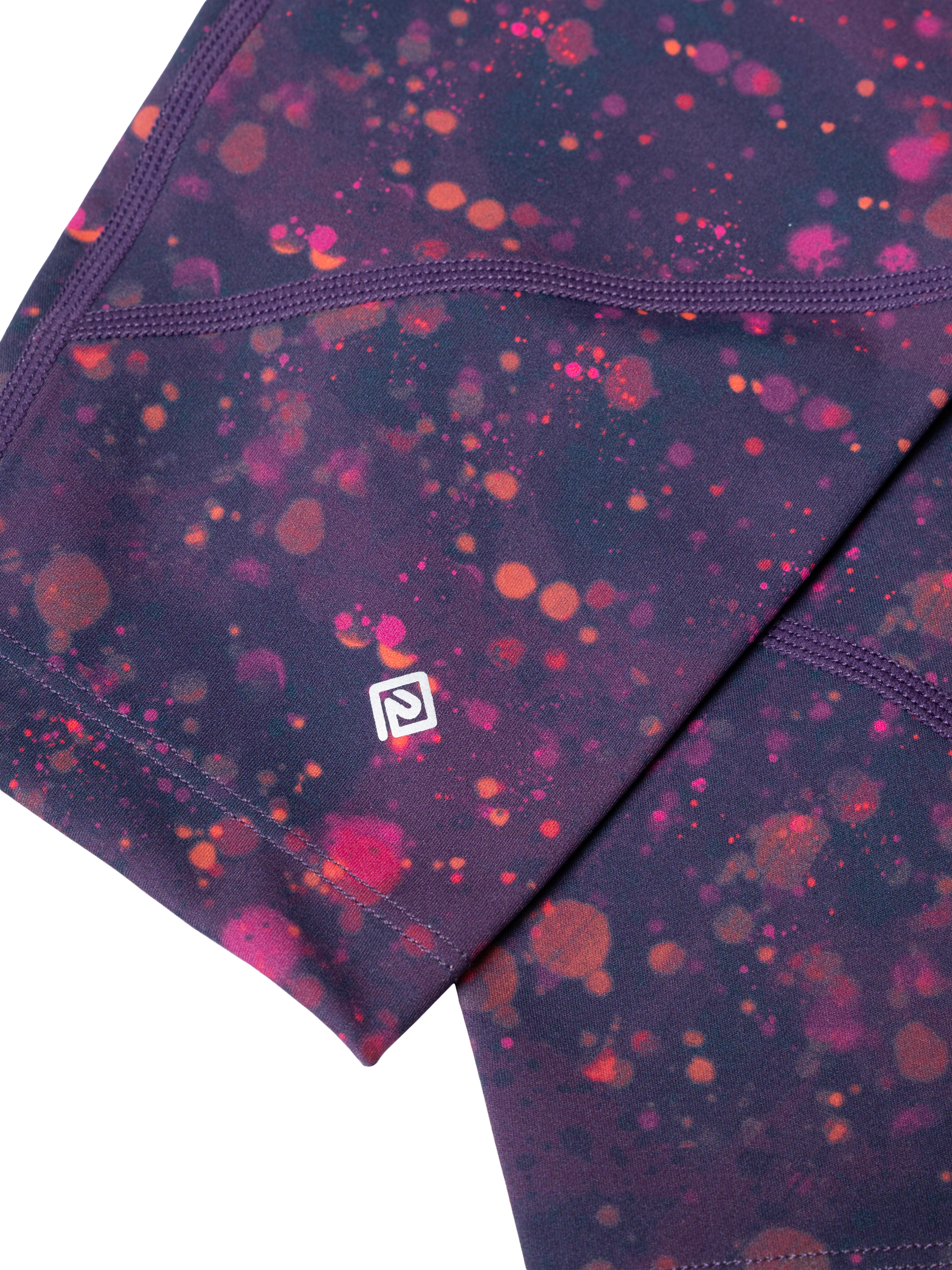 Product image 7 of 8, which shows Ronhill Women's Tech Crop Leggings, Damson Raindrops, 8
