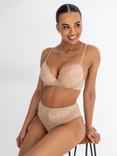 Pour Moi New Romance Padded Push-Up Plunge Bra, Almond