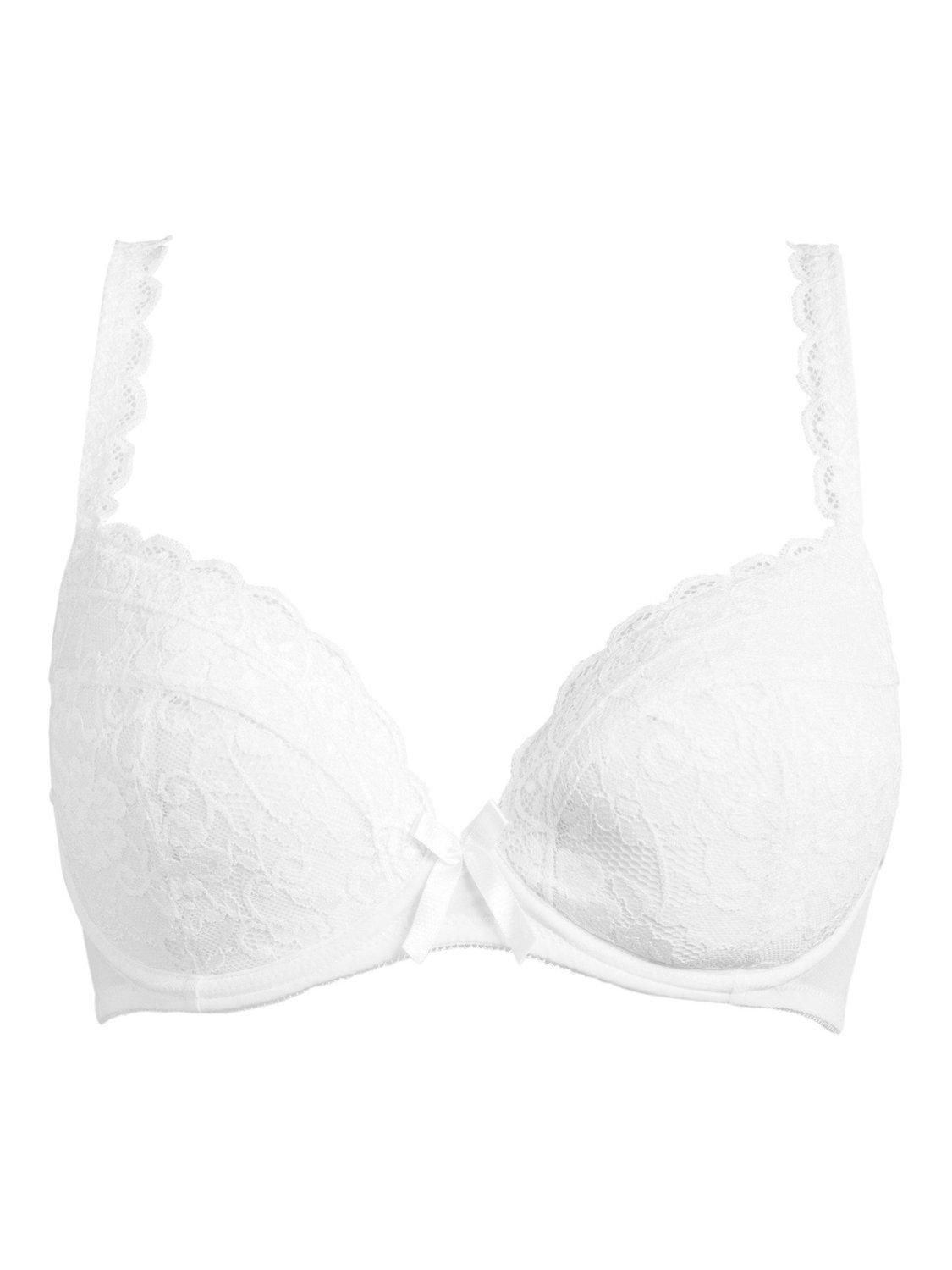 Product image 7 of 9, which shows Pour Moi Rebel Padded Bra, White, 32B