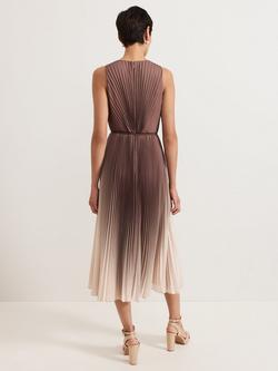 Phase Eight Simara Ombre Dress, Brown/Multi - view 2, Brown/Multi