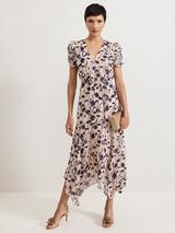 Phase Eight Kathleen Floral Pleated Midi Dress, Multi