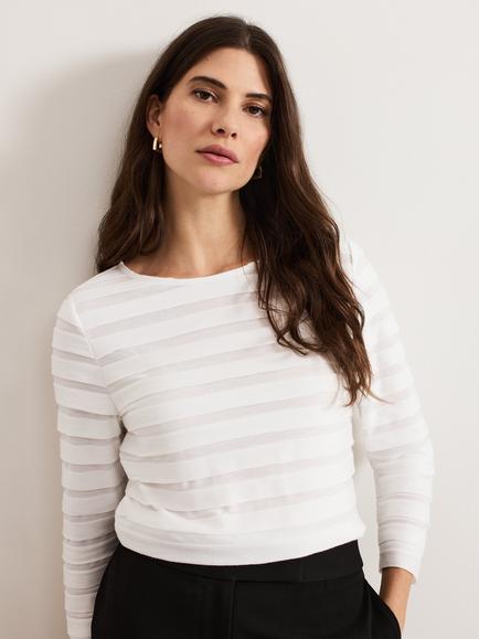 Phase Eight Indy Longline Top, Ivory, Ivory