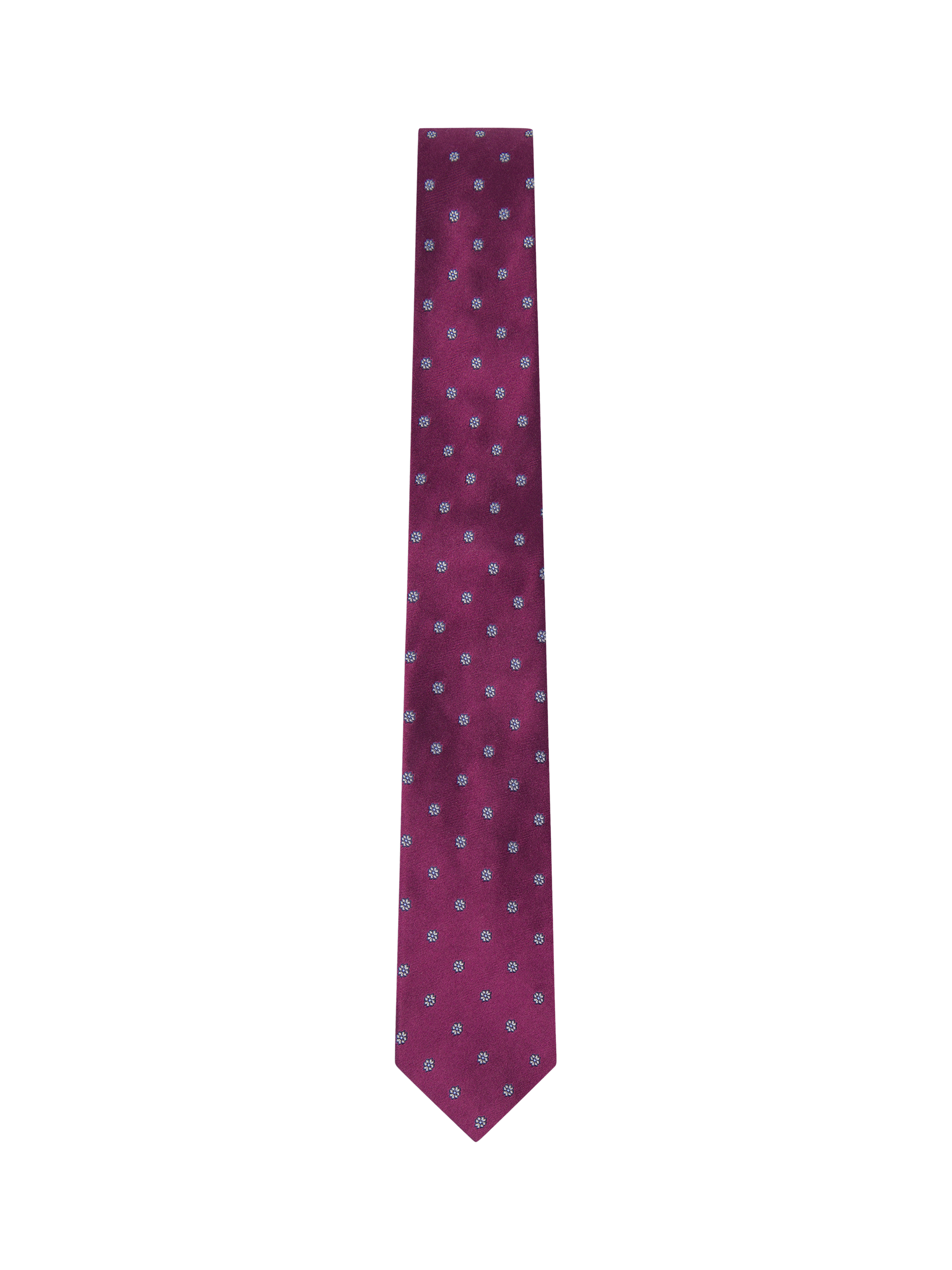 Hackett London Silk Floral Print Tie, Winter Red
