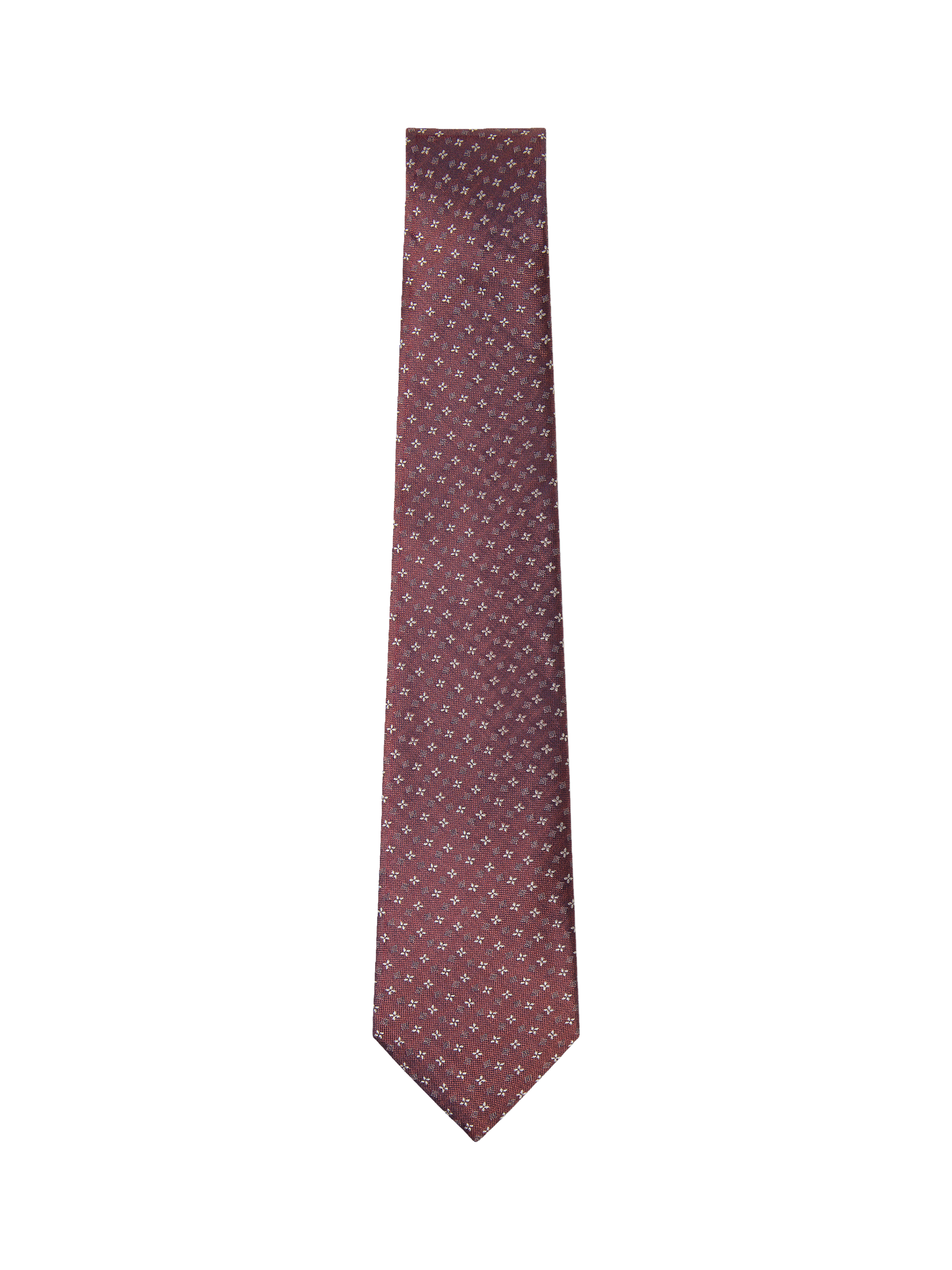 Hackett London Silk Floral Print Tie, Winter Red