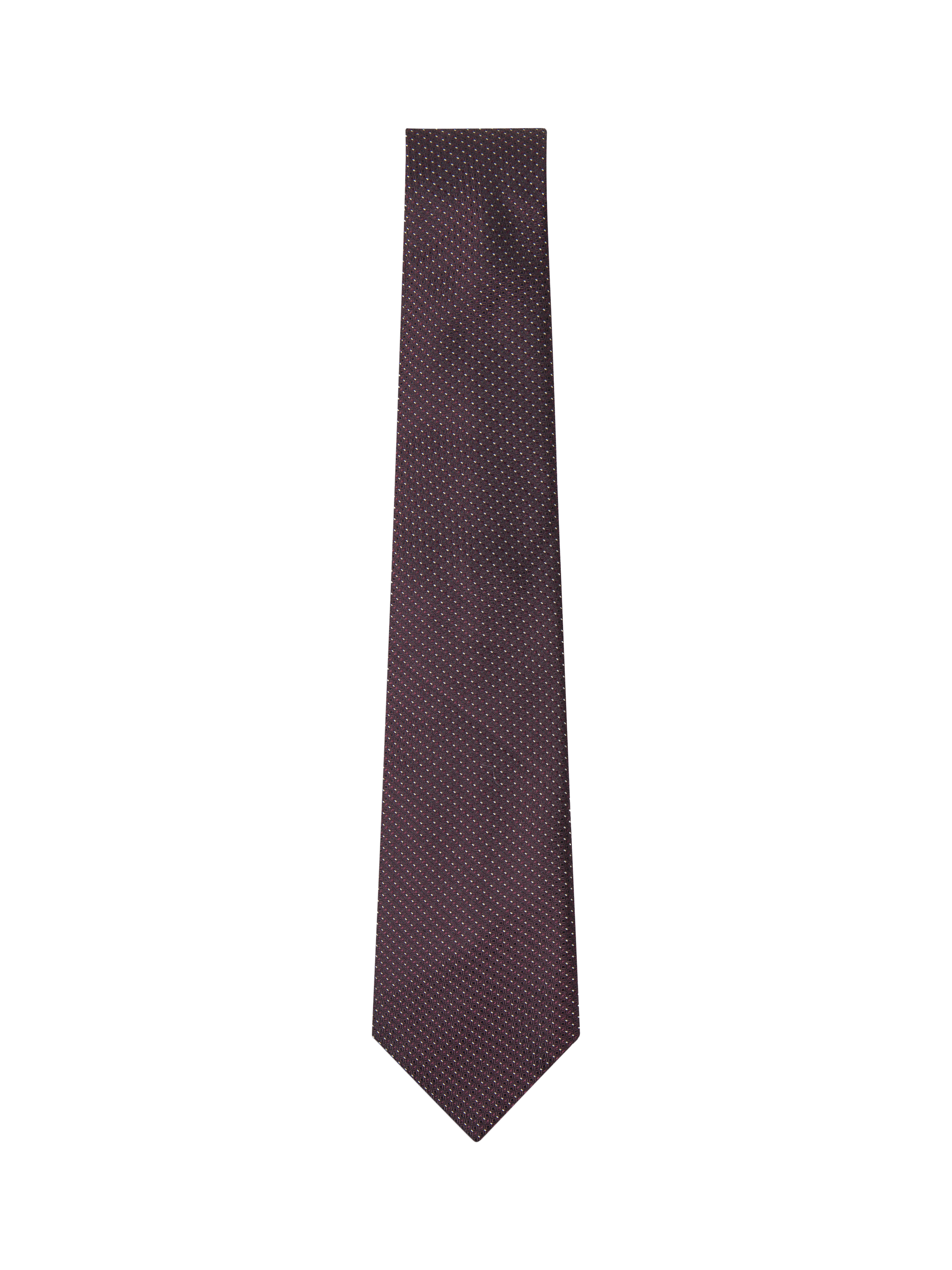Hackett London Silk Dot Print Tie, Wine Purple