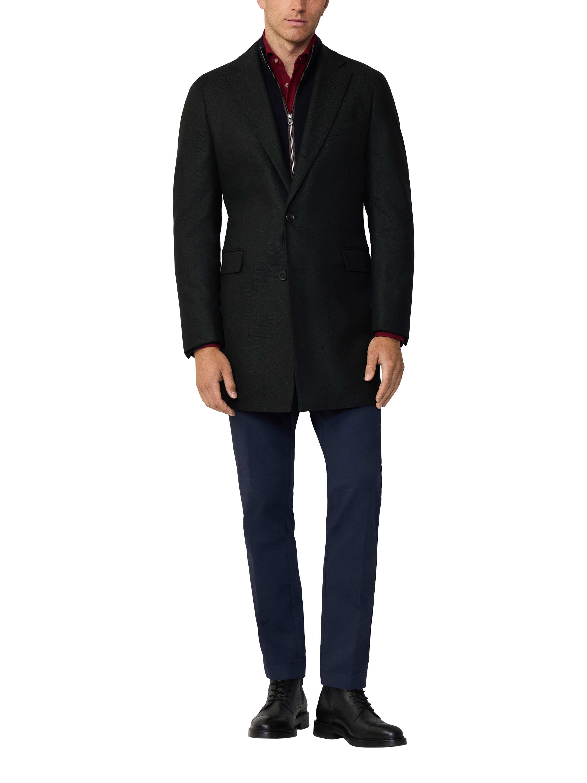 Hackett London Herringbone Coat, Green
