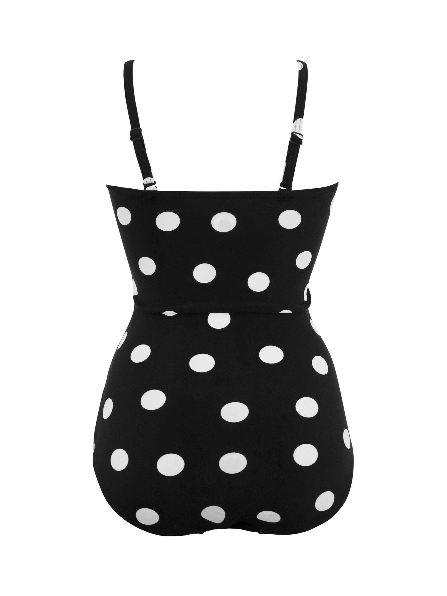 Product image 6 of 7, which shows Pour Moi Santa Monica Swmsuit, Black/White, 10