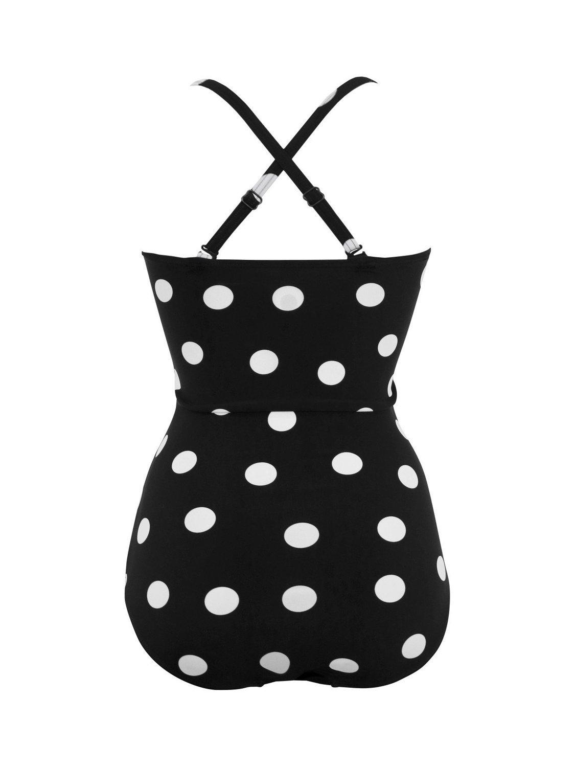 Product image 7 of 7, which shows Pour Moi Santa Monica Swmsuit, Black/White, 10