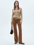 Mango Endy Fine Knit Jumper, Sand