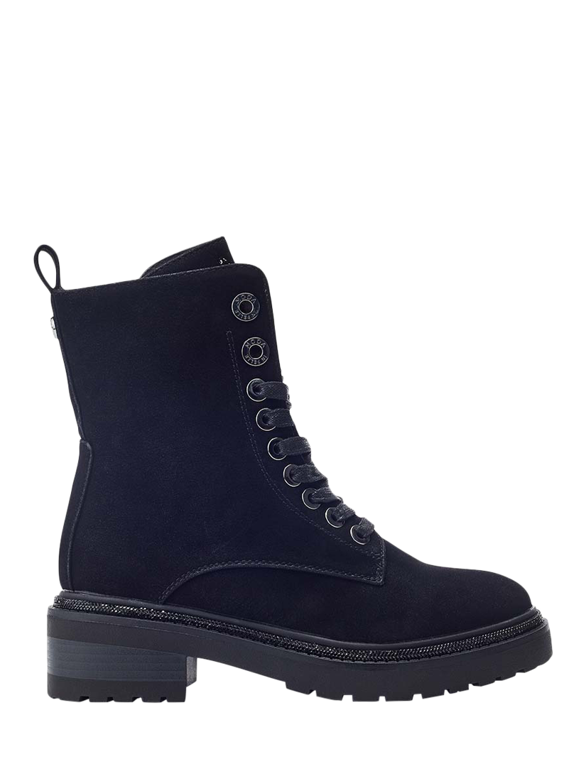 Product image 1 of 5, which shows Moda in Pelle Onzaines Embellished Hiker Boots, Black, 3
