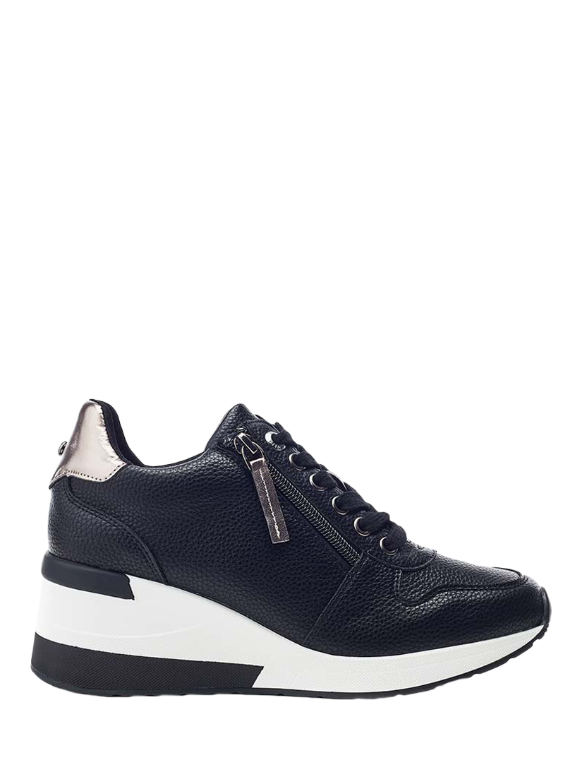 Moda in Pelle Claudie Lace Up Hi-Top Trainers, Black