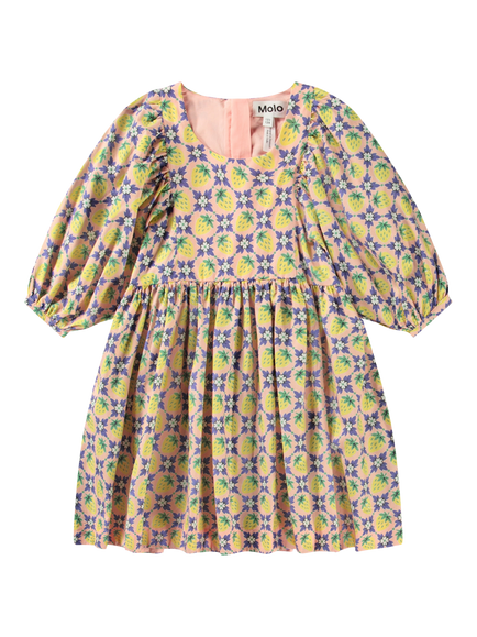 Molo Kids' Caio Vintage Berries Dress, Multi - view 2, Vintage Berry