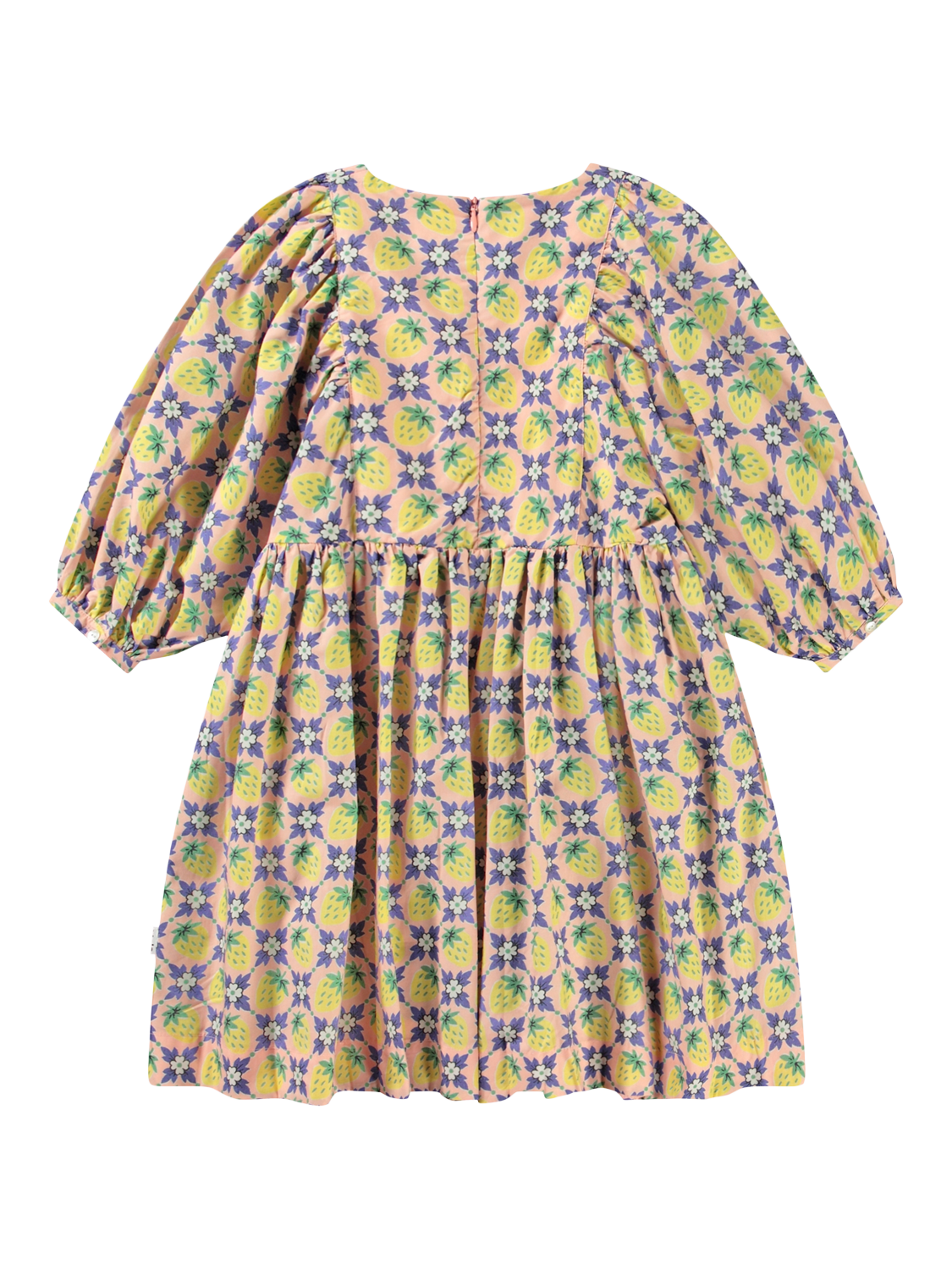 Product image 3 of 4, which shows Molo Kids' Caio Vintage Berries Dress, Vintage Berry, 3-4 years