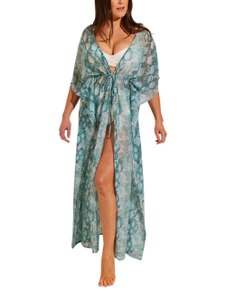 Seaspray Belize Maxi Beach Kaftan, Light Blue, Light Blue