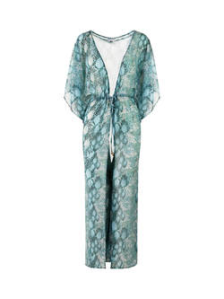 Seaspray Belize Maxi Beach Kaftan, Light Blue - view 2, Light Blue