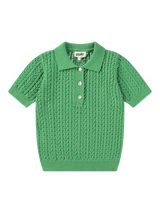 Molo Kids' Knitted Organic Cotton Polo Top, Jungle Power