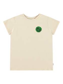 Molo Kids' Ranva Organic Cotton T-Shirt, Sand, Sand