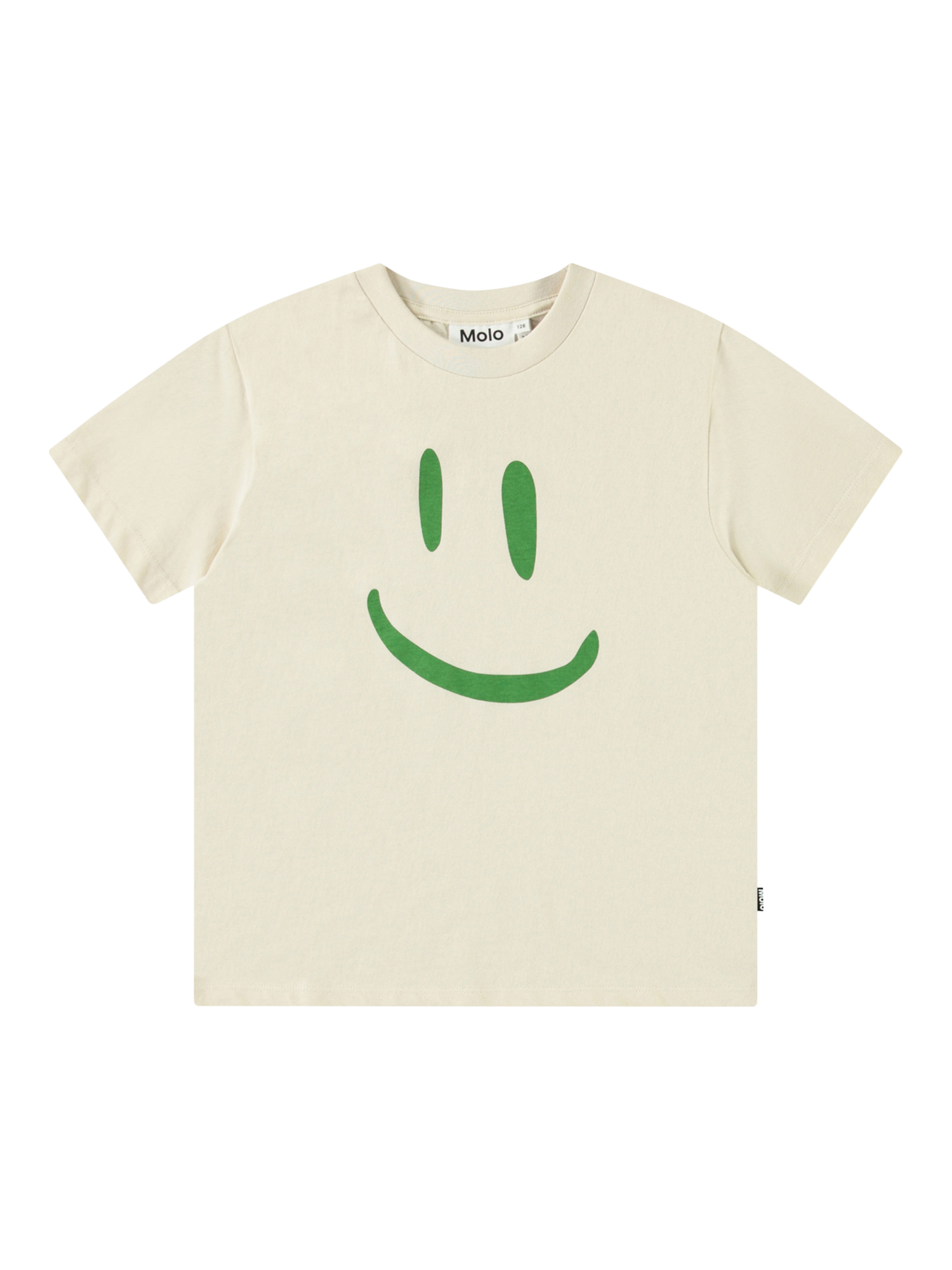 Product image 1 of 3, which shows Molo Kids' Roxo Organic Cotton T-Shirt, White, 4 years