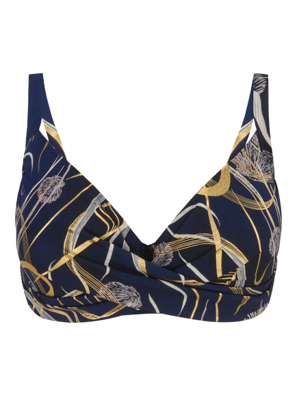 Seaspray Laguna Foil Underwired Bikini Top, Dark Blue - view 2, Dark Blue