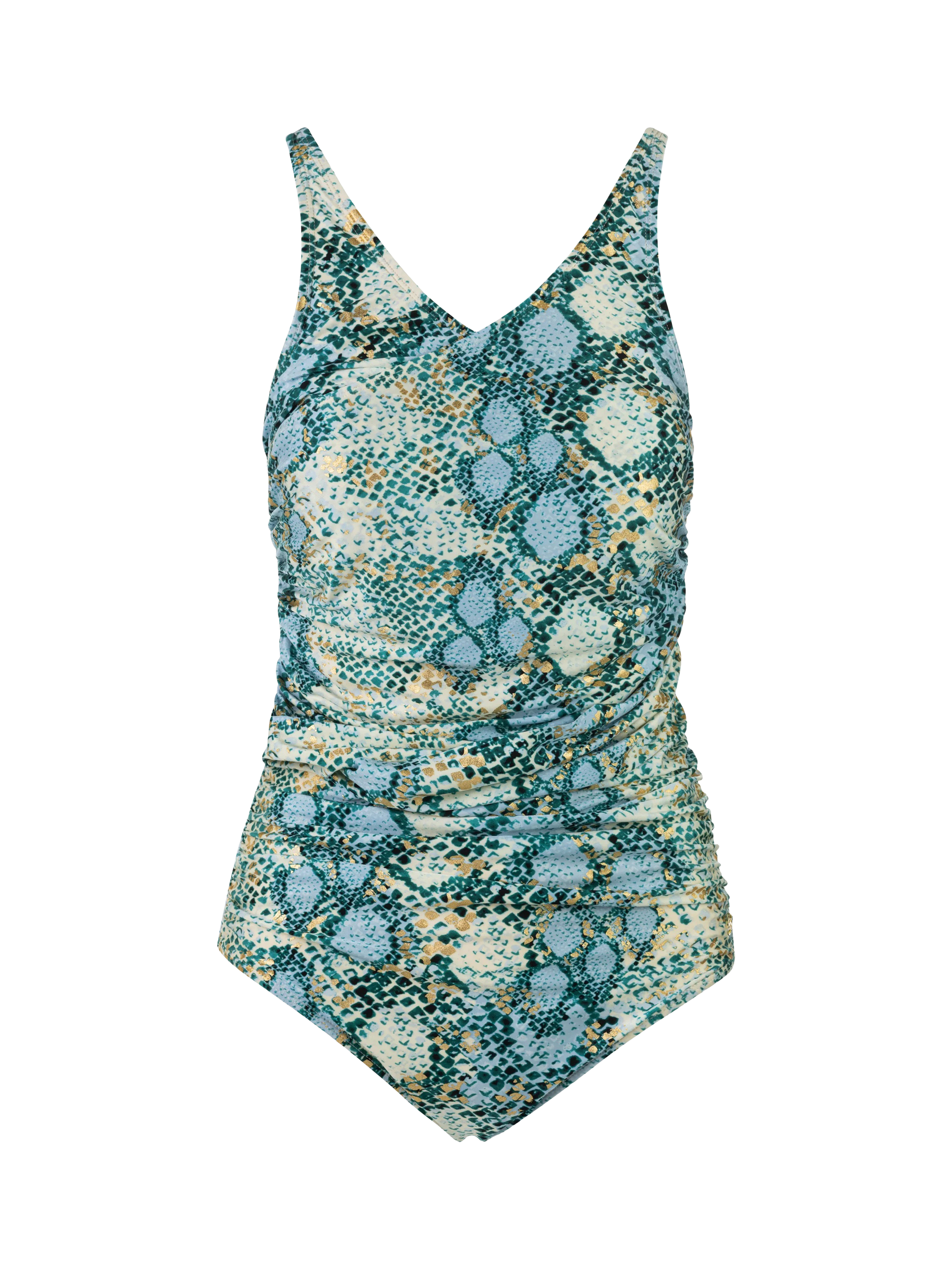 Seaspray Belize Foil Mastectomy Swimsuit Light Blue