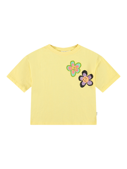 Molo Kids' Reinette Flowers T-Shirt, Yellow, Yellow