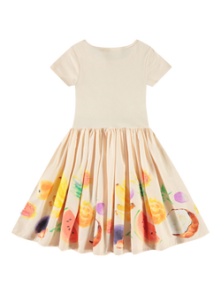 Molo Kids' Cissa Organic Cotton Dancing Fruits Dress, Neutral - view 2, Fruit
