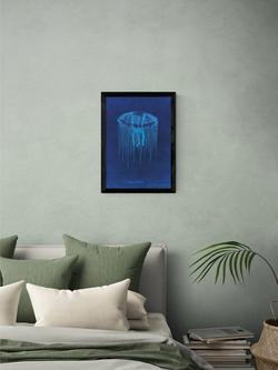 EAST END PRINTS Natural History Museum 'Jellyfish' Framed Print - view 2, Black